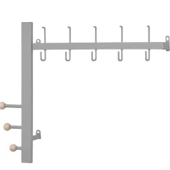 Best Wandgarderobe aus Metall in Alufarben - Kasrinco Garderoben