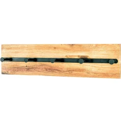 Wandgarderobe aus Metall & Eichenholz - Cornello Garderoben