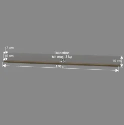 Sale Wandregal Hängeboard 170 cm breit - Nonessia Regale