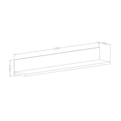 Outlet Wandregal in Holzoptik Fichte verwittert - Simeona Regale