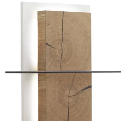 Wandregal mit zwei braunen Parsol Glasablagen - Yordyn Regale