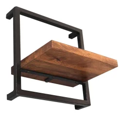 Best Wandregal Set aus Metall & Massivholz - Fiorda (siebenteilig) Regale