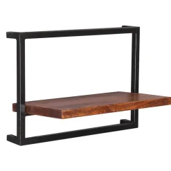 Best Wandregal Set aus Metall & Massivholz - Fiorda (siebenteilig) Regale