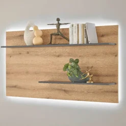 Best Wandregal-Paneel in Wildeiche Optik und Anthrazit - Colomania Regale