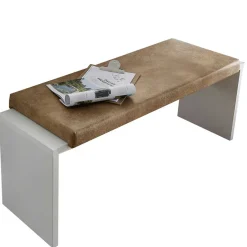 Online Weiße Esstisch Bank mit Sitzkissen - Connassa Sitzbank