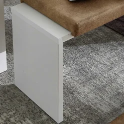 Online Weiße Esstisch Bank mit Sitzkissen - Connassa Sitzbank