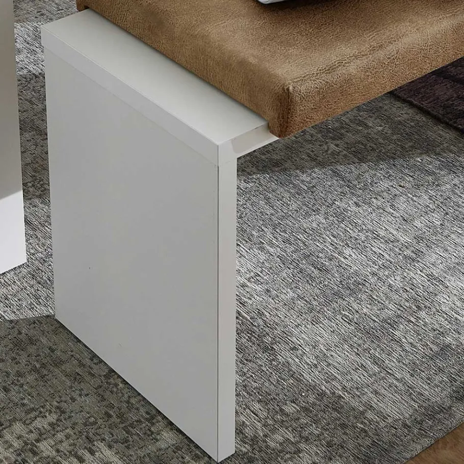 Online Weiße Esstisch Bank mit Sitzkissen - Connassa Sitzbank