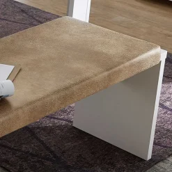 Online Weiße Esstisch Bank mit Sitzkissen - Connassa Sitzbank