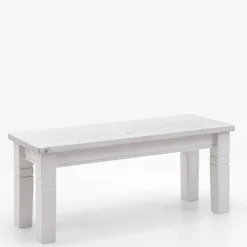 Outlet Weiße Esszimmerbank im Country Style - Veproma Sitzbank