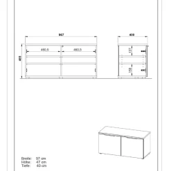 Hot Weiße Flureinrichtung mit Glasbeschichtung - Kofi (fünfteilig) Garderoben