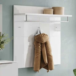 Hot Weiße Flureinrichtung mit Glasbeschichtung - Kofi (fünfteilig) Garderoben