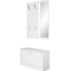 Weiße Garderobenmöbel Set - Mats (dreiteilig) Garderoben