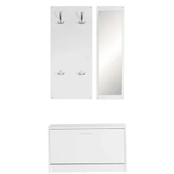 Weiße Garderobenmöbel Set - Mats (dreiteilig) Garderoben