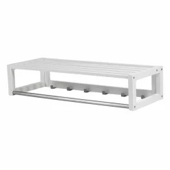 Weiße Hängegarderobe aus Massivholz - Gorfu Garderoben