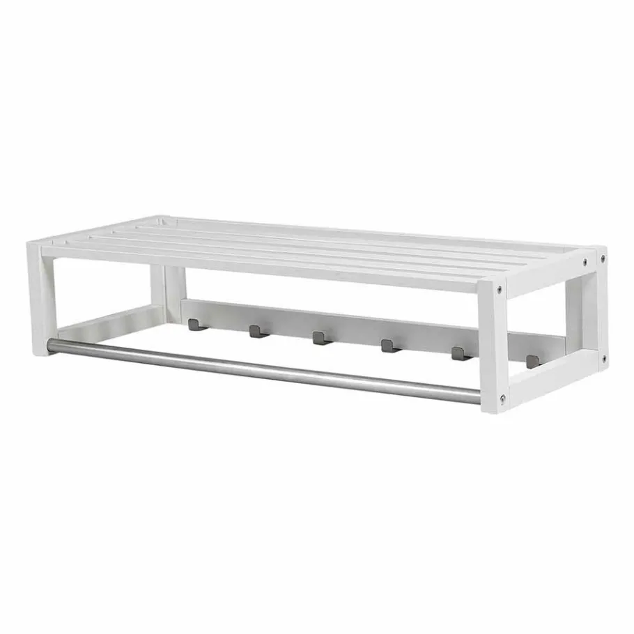 Weiße Hängegarderobe aus Massivholz - Gorfu Garderoben