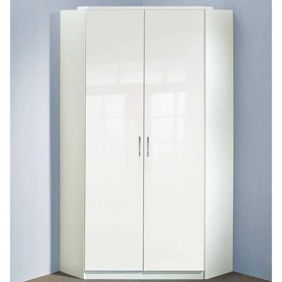 Weißer Kleiderschrank für die Ecke - Venture Kleiderschränke