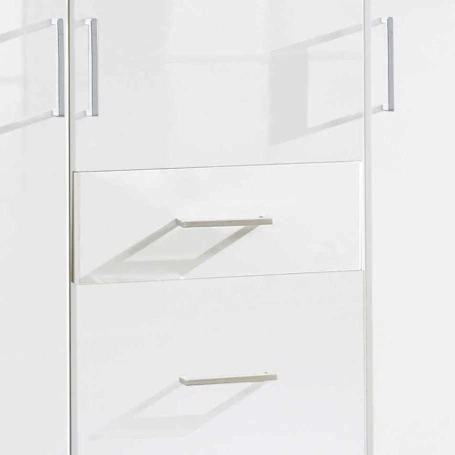 Online Weißer Kleiderschrank mit hochglänzender Front - Venture I Kleiderschränke