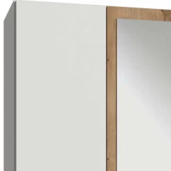 New Weißer Kleiderschrank mit Plankeneiche 225 cm breit - Leela Kleiderschränke|Schränke