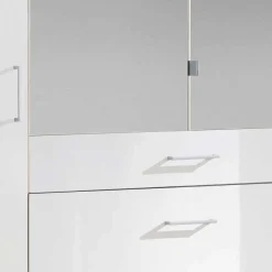 Weißer Kleiderschrank mit Spiegel - 179x199x58 cm - Venture Kleiderschränke