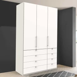 Outlet Weißer Kombi-Kleiderschrank mit Gleittür - Donpiave Kleiderschränke|Schränke