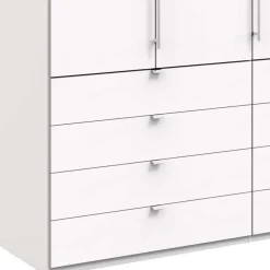 Outlet Weißer Kombi-Kleiderschrank mit Gleittür - Donpiave Kleiderschränke|Schränke