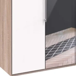 Outlet Weißer Schlafzimmer-Schrank mit Spiegeln - Vaclyn Kleiderschränke|Schränke