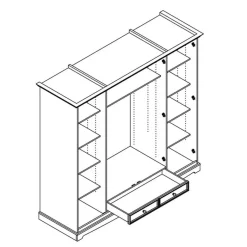 Hot Weißer Schlafzimmerschrank im Landhausstil - Indico Kleiderschränke|Schränke