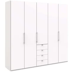 Online Weißer Schrank für Kleidung mit Falttüren - Donpiave Kleiderschränke|Schränke