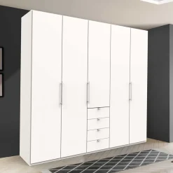 Online Weißer Schrank für Kleidung mit Falttüren - Donpiave Kleiderschränke|Schränke