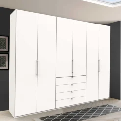 Weißer Schrank für Schlafraum 300 cm breit - Donpiave Kleiderschränke