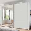 Sale Weißer Schwebetürenschrank mit Spiegel links - Elenya Kleiderschränke|Schränke