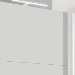 Sale Weißer Schwebetürenschrank mit Spiegel links - Elenya Kleiderschränke|Schränke