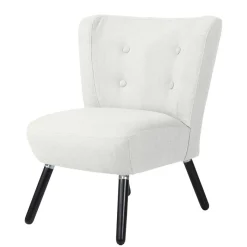 Outlet Weißer Sessel mit schwarzen Beinen - Runes Sessel