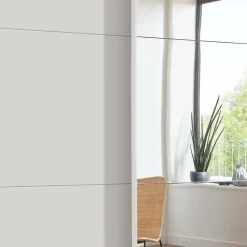 Sale Weißer 2-türiger Kleiderschrank mit Schiebetüren - Abelina Kleiderschränke|Schränke