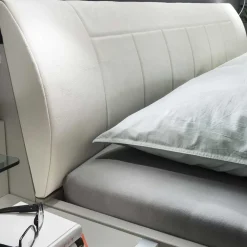 Best Weißes Bett mit Kunstleder-Kopfteil - Rocca Betten