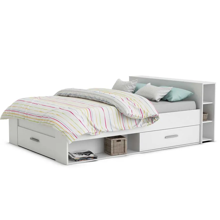 Best Weißes Bett 160x200 cm mit Stauraum - Monja Betten