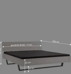 Sale Weißes Doppelbett aus Kiefer Massivholz - Lardias Betten