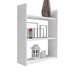 Outlet Weißes Holz Hängeregal mit 60 cm Breite - Grenvana Regale