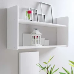Outlet Weißes Holzregal für die Wandmontage - Barne Regale