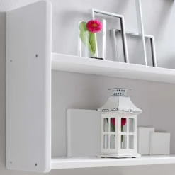 Outlet Weißes Holzregal für die Wandmontage - Barne Regale