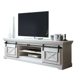 Weißes TV Board im Modern Country Style - Kuito Tv & Hifi-Möbel|Lowboards