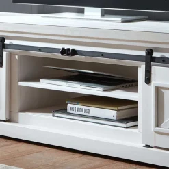 Weißes TV Board im Modern Country Style - Kuito Tv & Hifi-Möbel|Lowboards