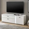 Outlet Weißes TV-Board mit LED Beleuchtung - Tirol Tv & Hifi-Möbel|Lowboards