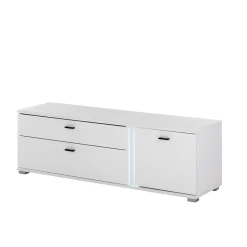 Outlet Weißes TV-Board mit LED Beleuchtung - Tirol Tv & Hifi-Möbel|Lowboards