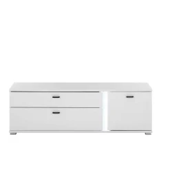 Outlet Weißes TV-Board mit LED Beleuchtung - Tirol Tv & Hifi-Möbel|Lowboards