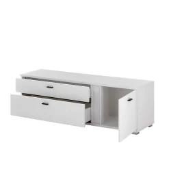 Outlet Weißes TV-Board mit LED Beleuchtung - Tirol Tv & Hifi-Möbel|Lowboards