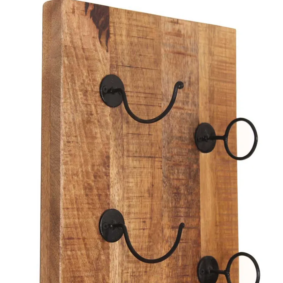 Sale Weinflaschenhalter aus Mangobaum Massivholz - Indri Regale