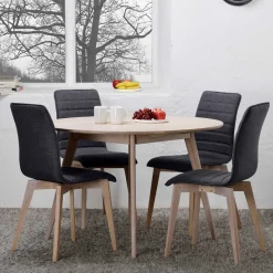 Sale White Wash Tischgruppe in Rund - Navassa III (fünfteilig) Sitzgruppe