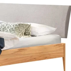 Wildbuche Bett mit Polsterkopfteil - Liancos Betten