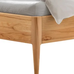 Wildbuche Bett mit Polsterkopfteil - Liancos Betten